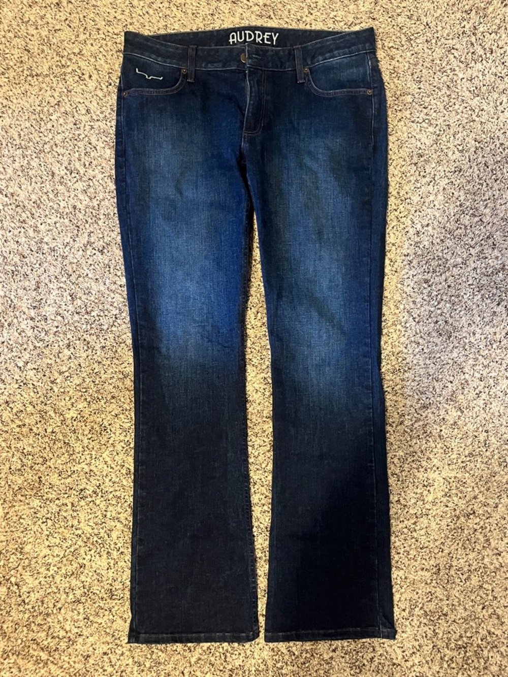 audrey Dark Blue Flare Jeans